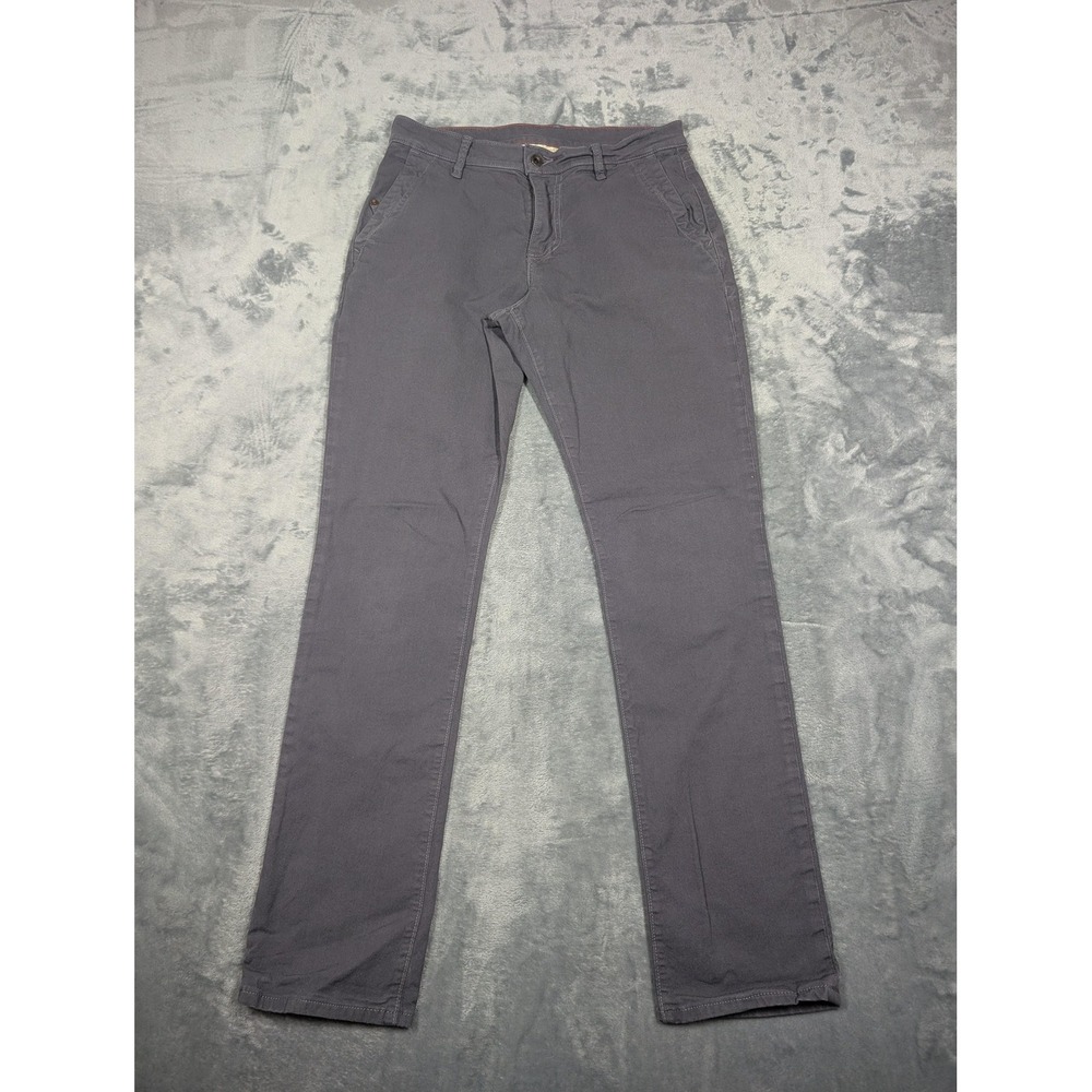 Raleigh Denim Jeans Mens 29x30 Gray Jones Slim Fit Khaki Pants Made USA Casual